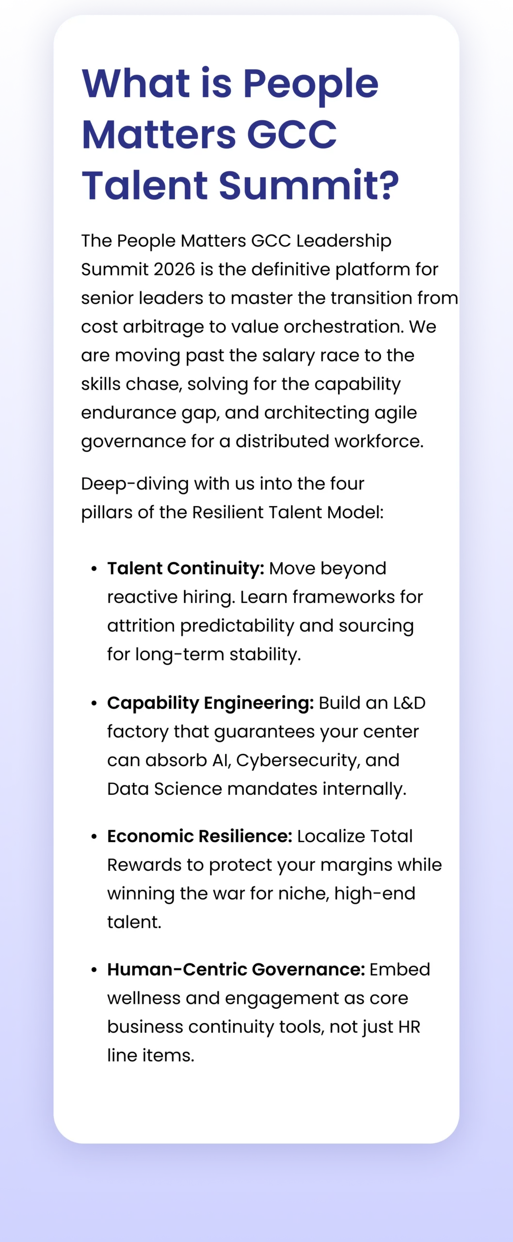 What is People Matters GCC Talent Summit?