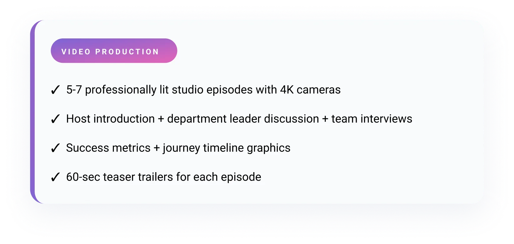 VIDEO PRODUCTiON