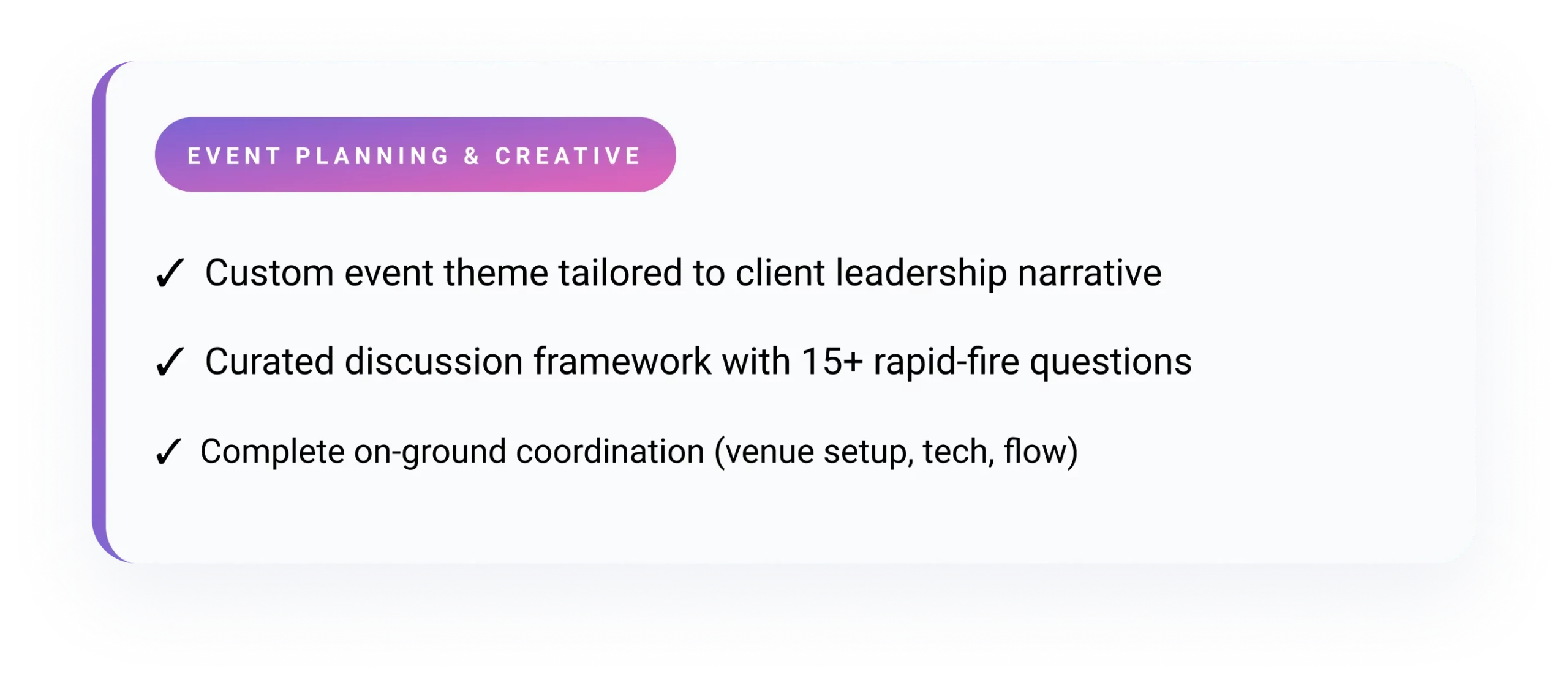 Event Planning & Creative
